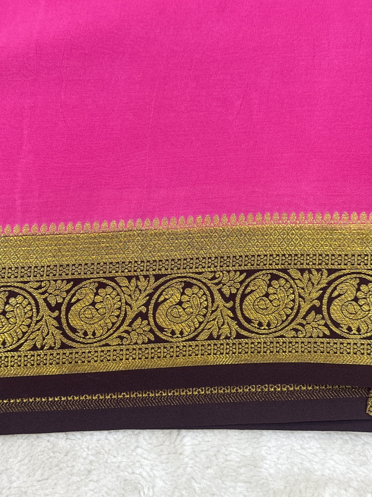 Silver Based Zari Pure Mysore Silk Saree
