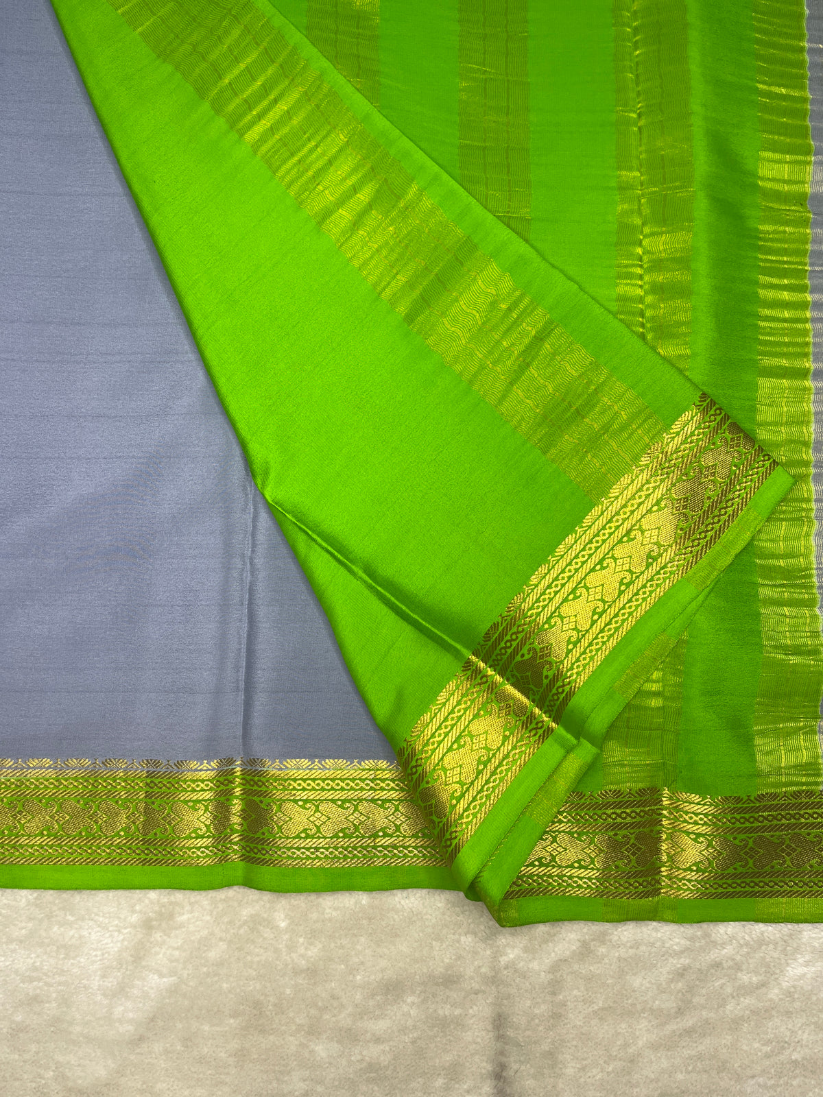 Pure crepe Mysore silk saree-120Gsm(1104001)