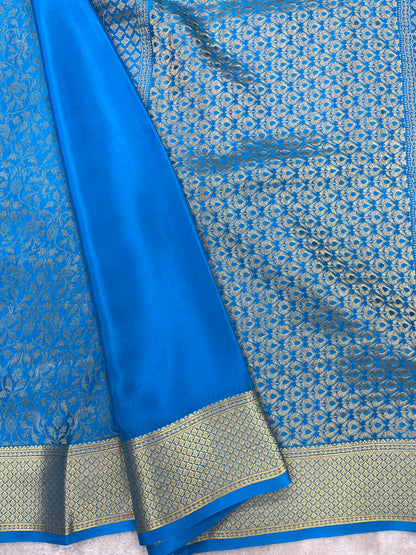 Pure Crepe Mysore Silk brocade - 1145315