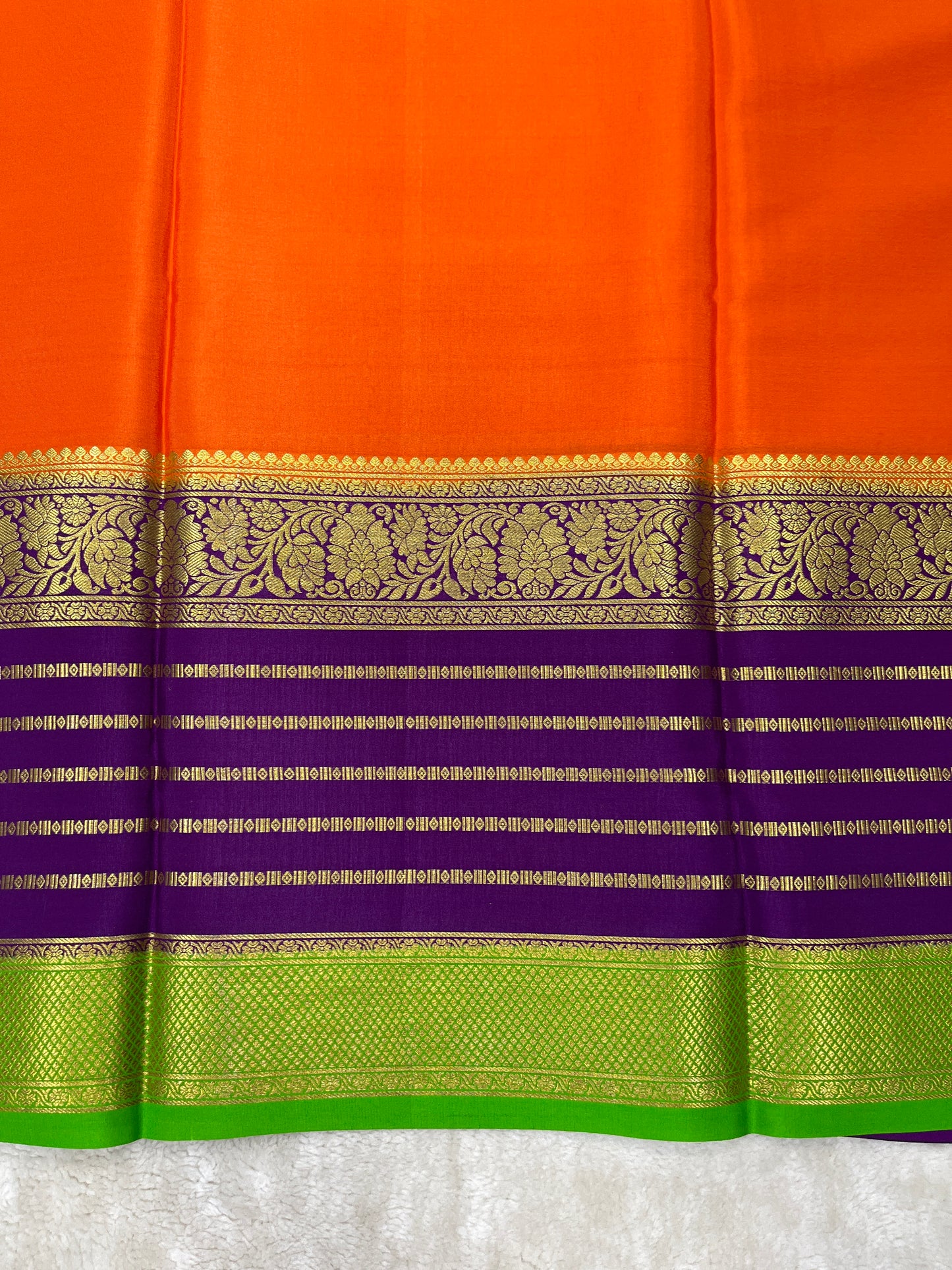 Pure Crepe Mysore Silk 3D contrast - 2637794