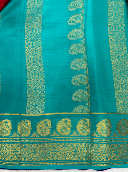 Pure crepe Mysore silk KSIC Mango(1101801)