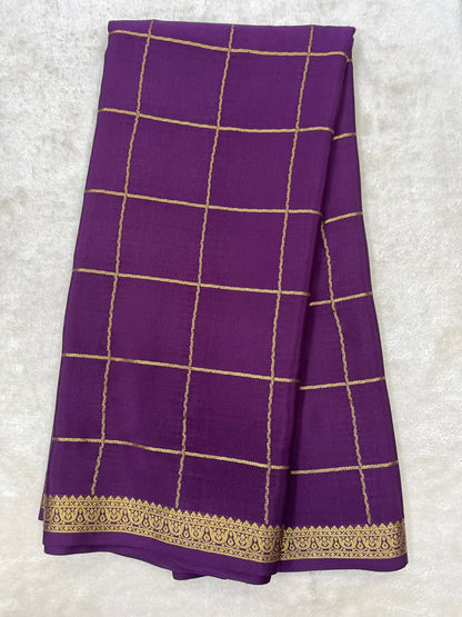 Pure crepe Mysore silk saree 13105584