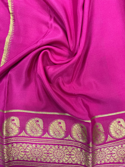 Pure crepe Mysore silk KSIC Mango(1149002)
