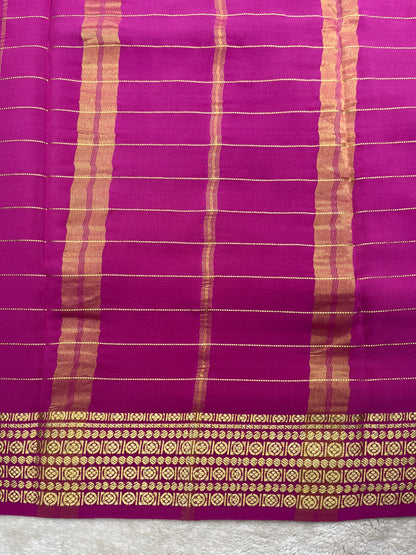 Pure Mysore silk saree - checks Rudrakshi - 1438385