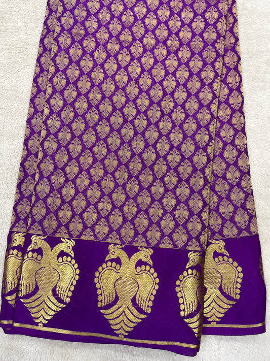 Pure crepe Mysore silk- Garuda Self Border(15112601)