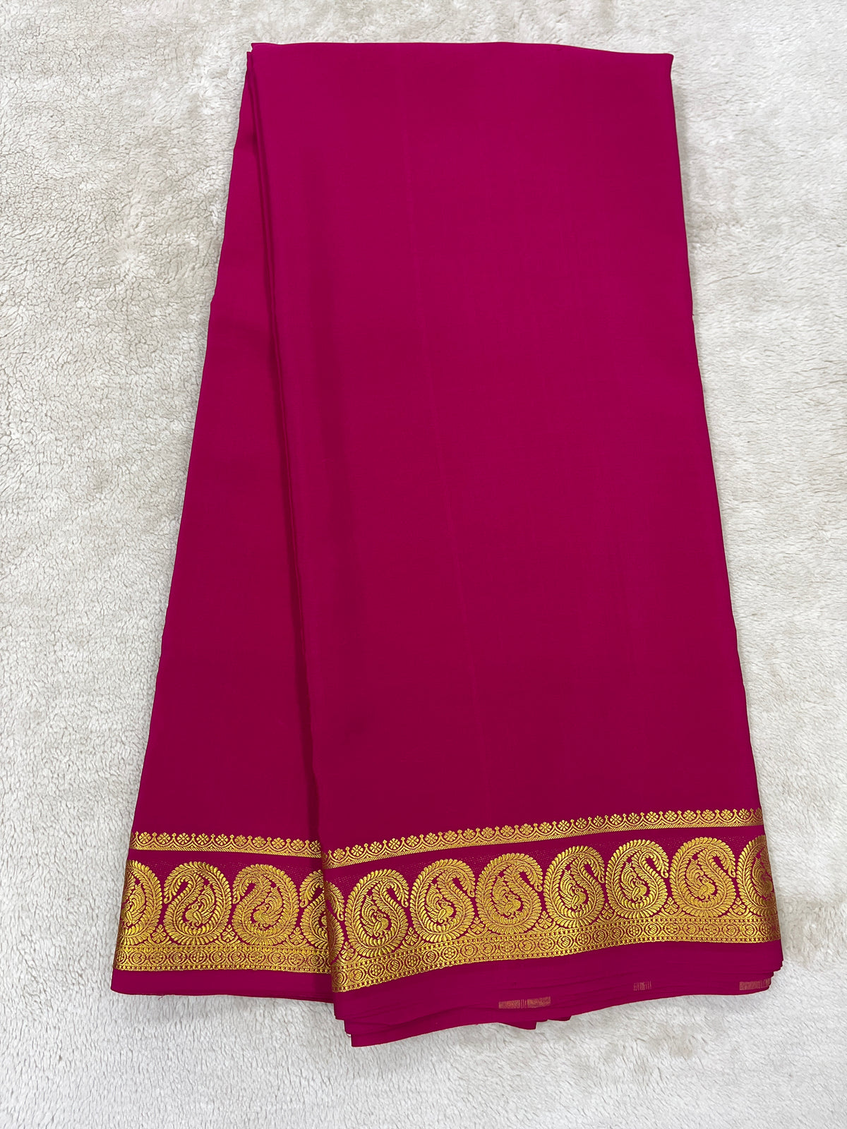Pure Mysore silk-Mango Border-27261002(120GSM)