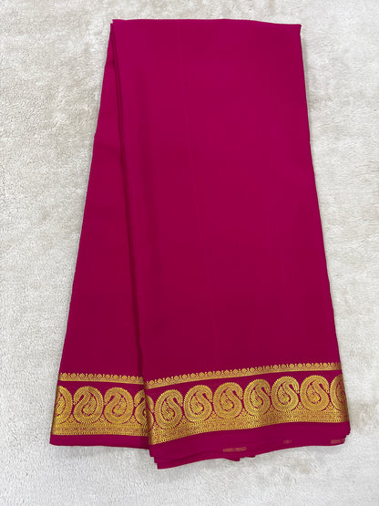 Pure Mysore silk-Mango Border-27261002(120GSM)
