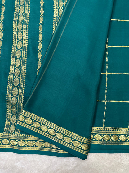 Pure crepe Mysore silk saree 12105102 (120gsm)