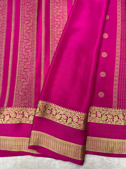 Pure crepe Mysore silk saree 12105001 (120gsm)