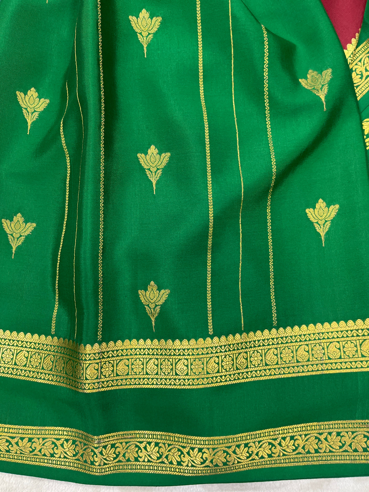 Pure crepe Mysore silk-Harshitha patli pallu(16274304)