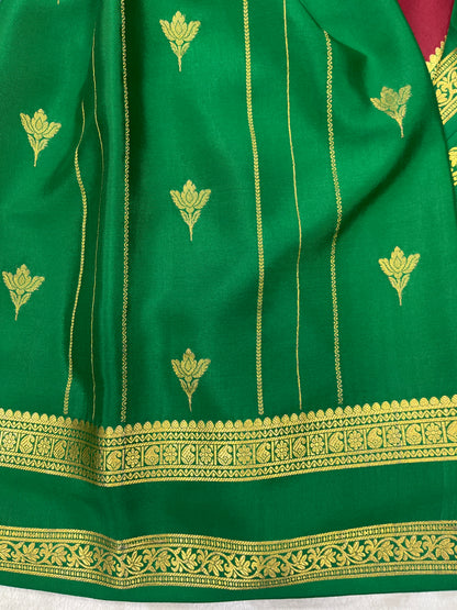 Pure crepe Mysore silk-Harshitha patli pallu(16274304)