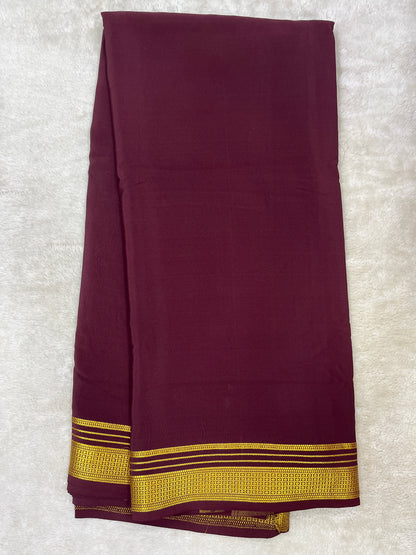 Pure Mysore Silk Saree-(1435776)