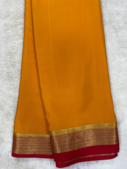 Pure crepe Mysore silk-Gatti Border