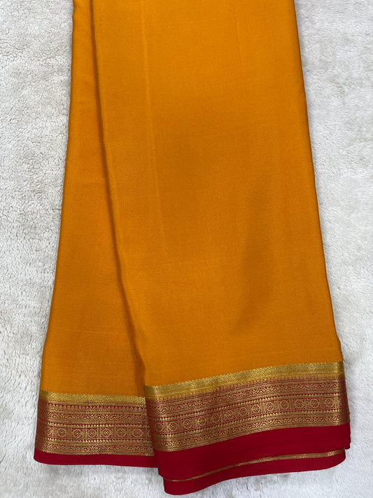 Pure crepe Mysore silk-Gatti Border