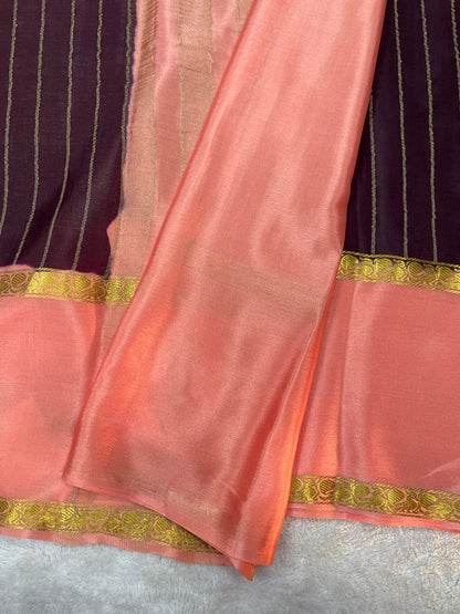 Pure crepe Mysore silk saree 1111801 (60gsm)
