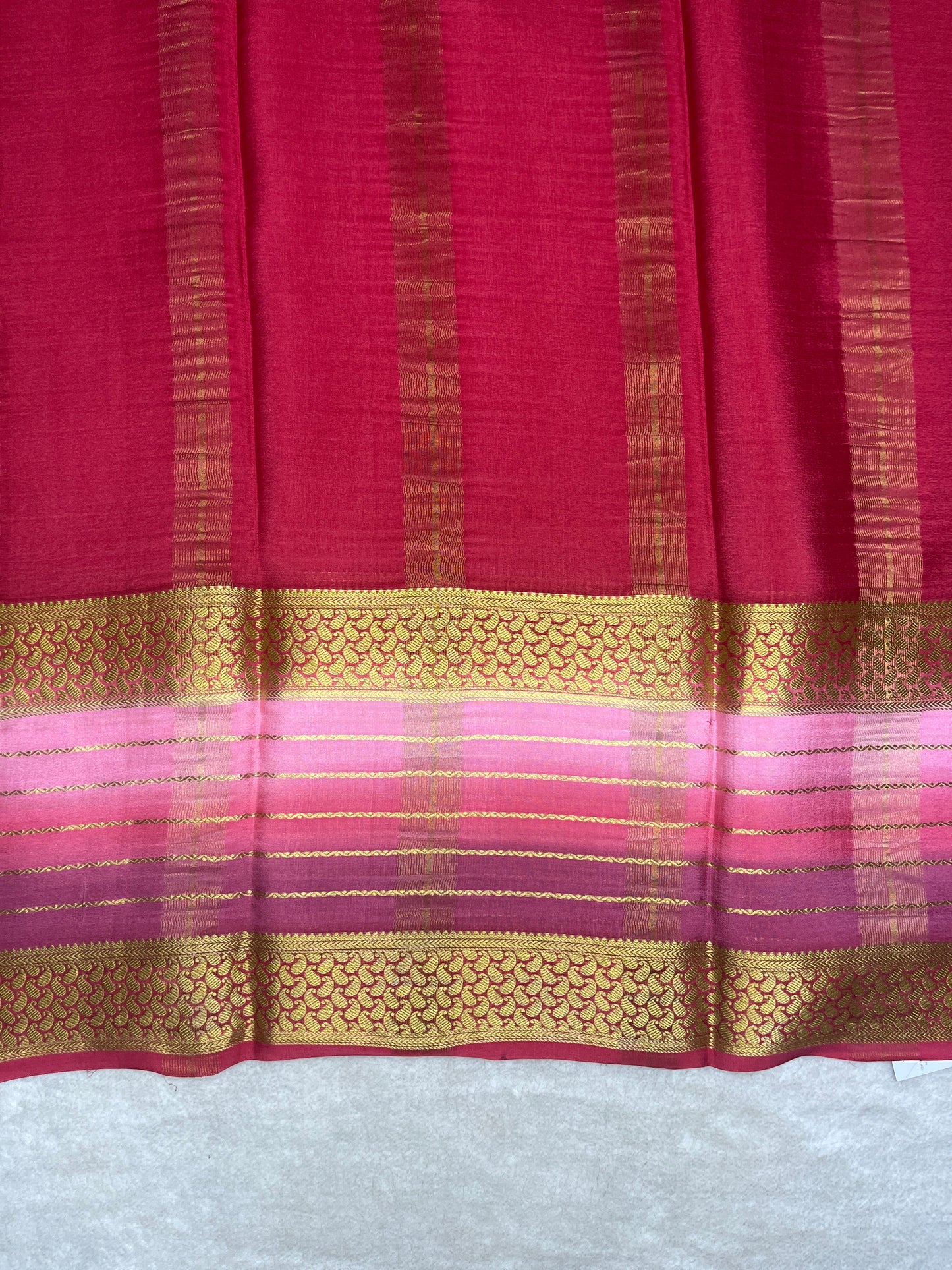 Pure crepe Mysore silk saree-120 GSM(1104002)