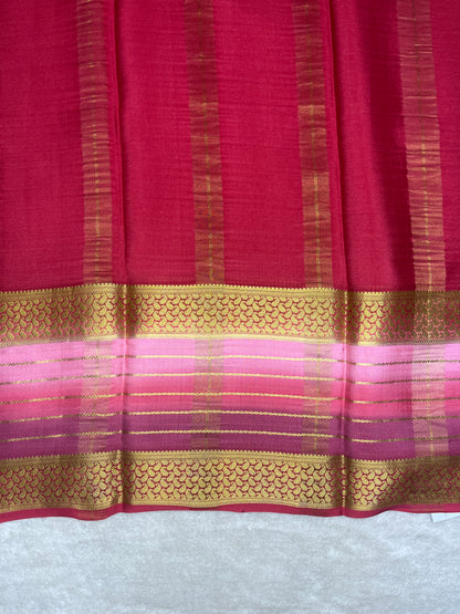 Pure crepe Mysore silk saree-120 GSM(1104002)