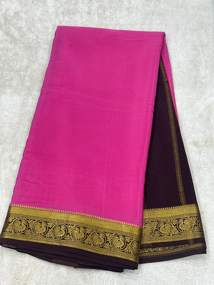 Silver Based Zari Pure Mysore Silk Saree