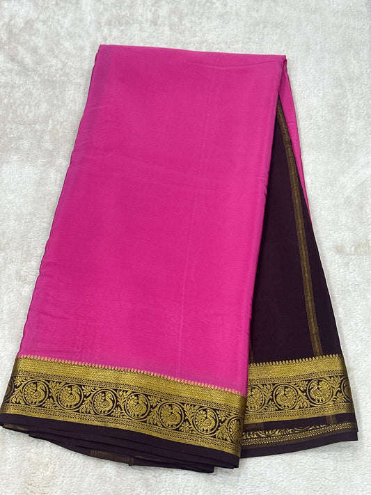 Silver Based Zari Pure Mysore Silk Saree