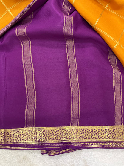 Pure crepe Mysore silk-Big Checks(1101804)