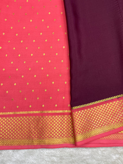 Pure crepe Mysore silk - partly Pallu ( 16274306)