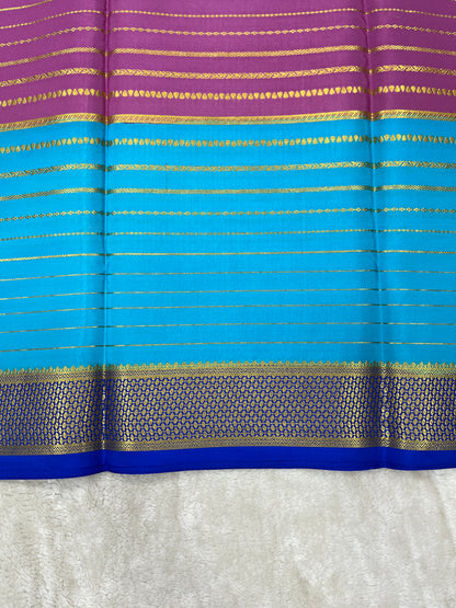 Pure Crepe Mysore Silk Bentex checks butta contrast - 2637795