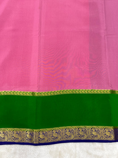 Sliver zari Mysore silks saree