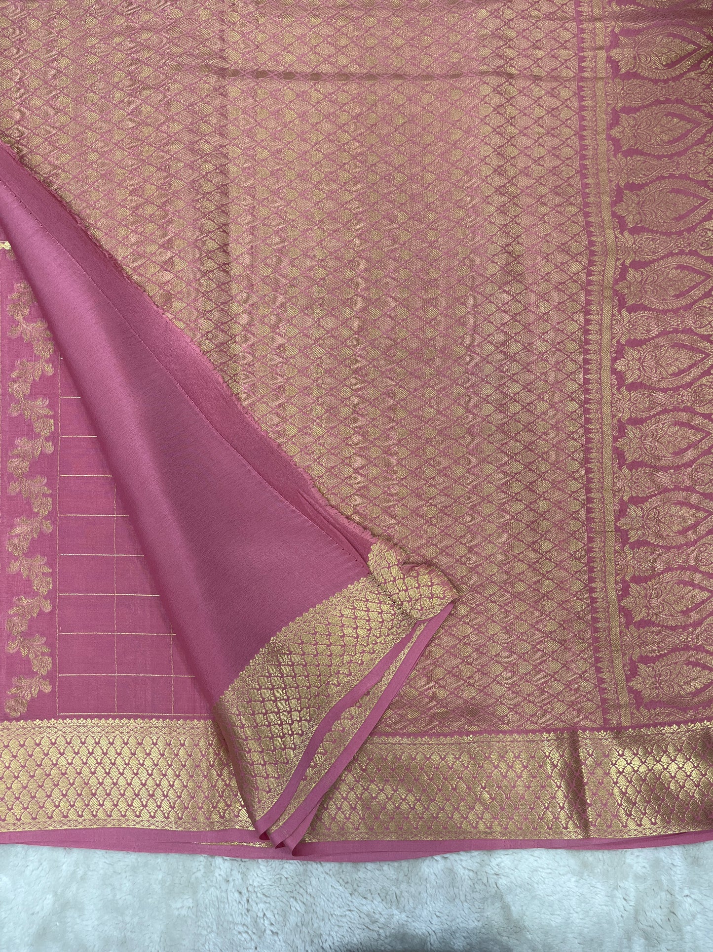 Pure Crepe Mysore Silk Kalanjali checks - 1145308