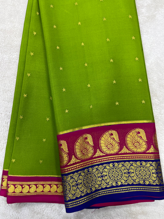 Pure crepe Mysore silk KSIC Mango(1104901)