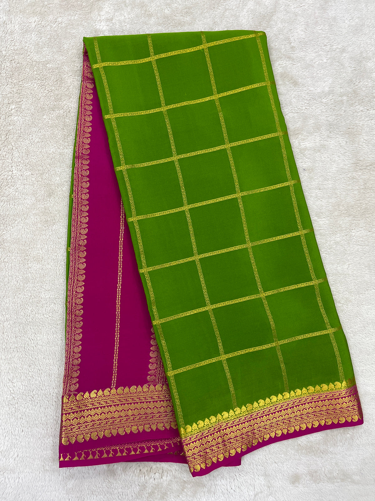 Pure Mysore Silk-Big Checks-120GSM (1462531)