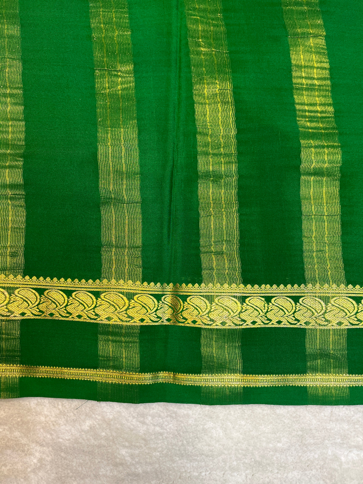 Pure Crepe Mysore Silk Saree-110 GSM(1104001)