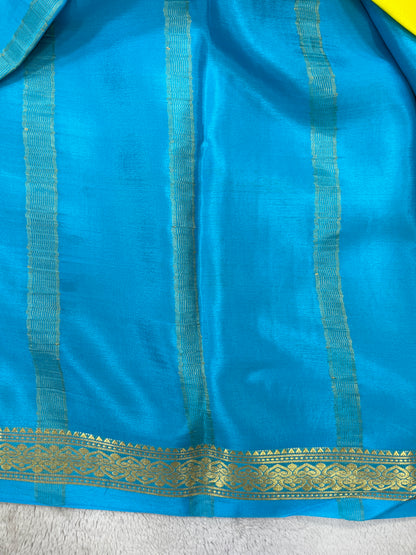 Pure crepe Mysore silk-Gatti border