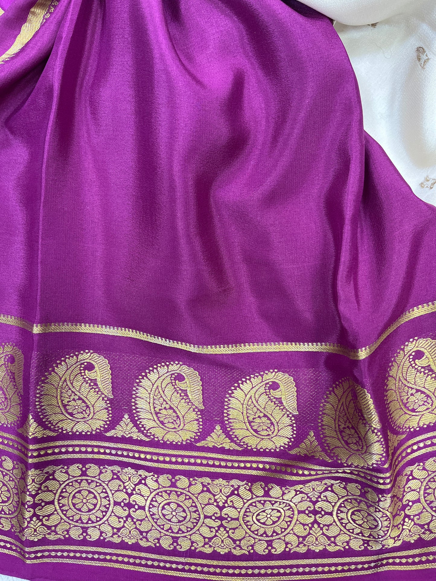 Pure crepe Mysore silk KSIC Mango(1100606)