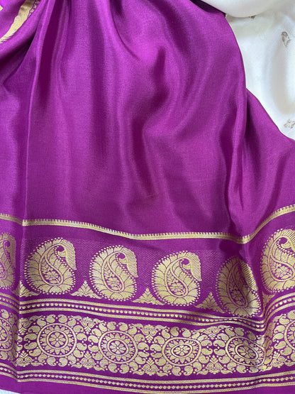 Pure crepe Mysore silk KSIC Mango(1100606)