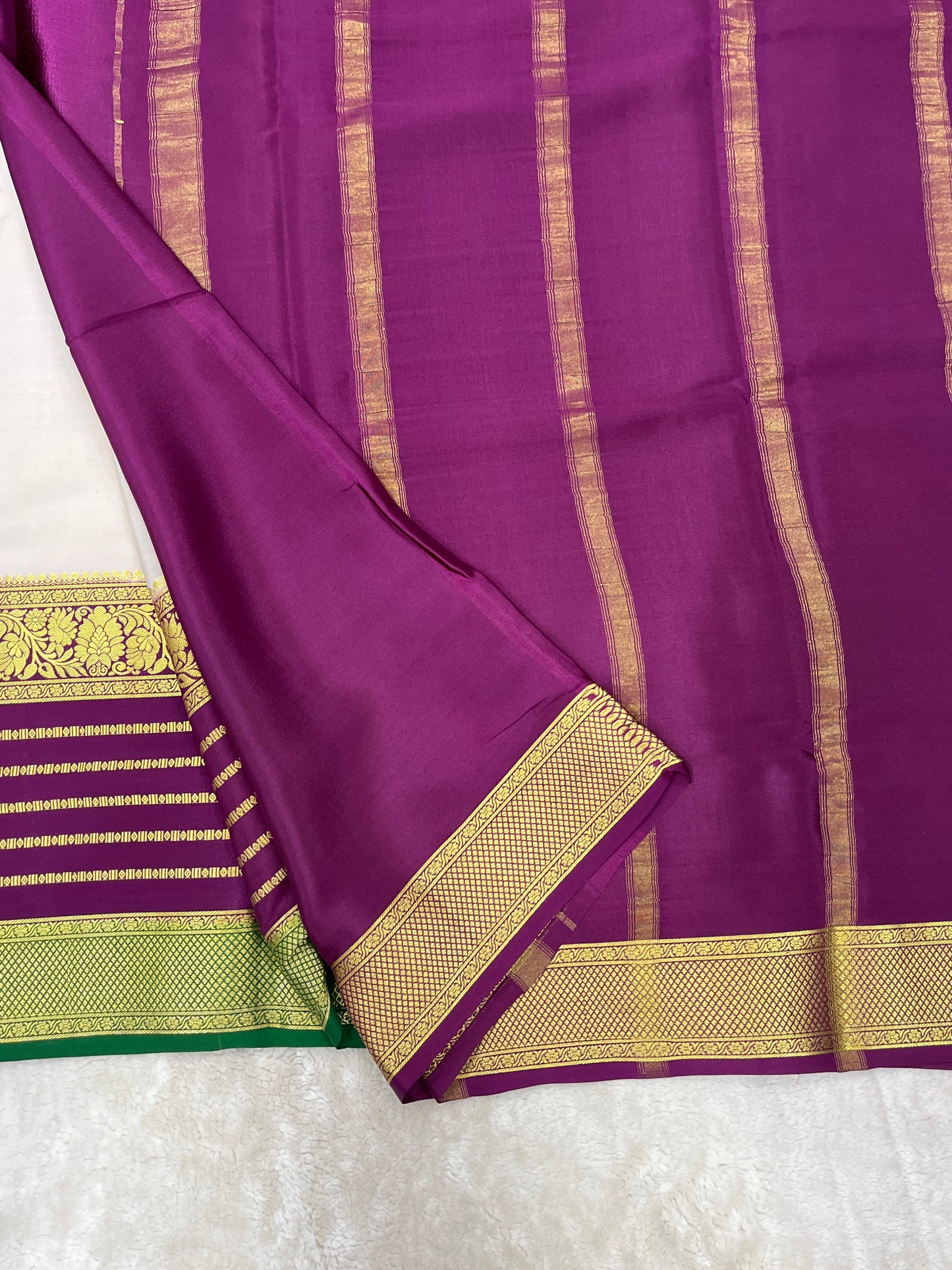 Pure Crepe Mysore Silk 3D contrast - 2637794