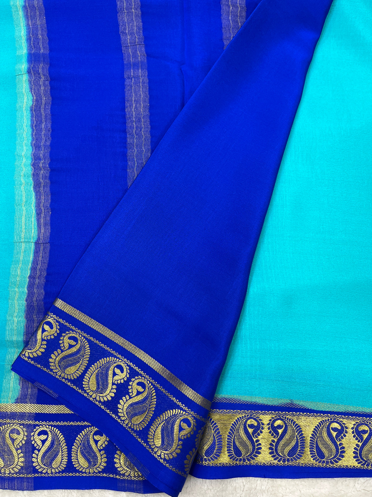 Pure crepe Mysore silk saree-120 Gsm(1104001)