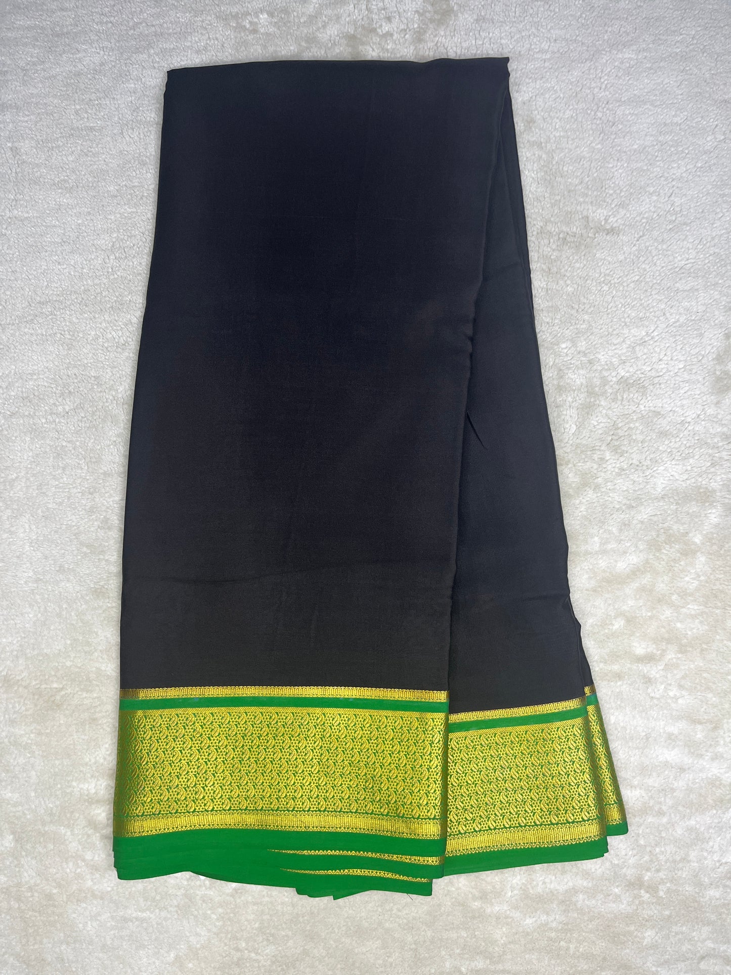 Pure crepe Mysore silk saree-120 GSM(16275403)