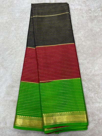 Pure crepe Mysore silk saree 26386509 (70gsm)