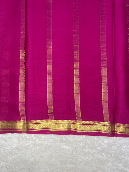 Pure crepe Mysore silk saree-70GSM (1103601)