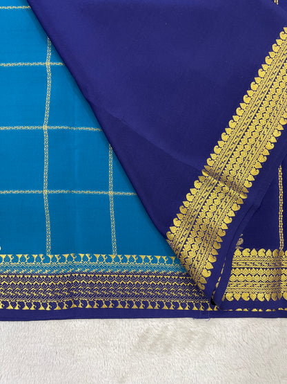 Pure Mysore Silk-Big Checks- 120GSM (1462531)