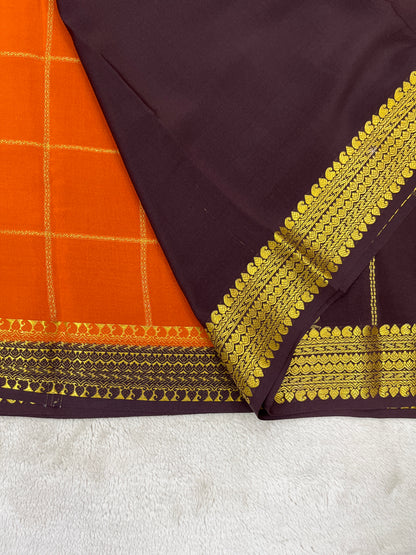Pure Mysore Silk-Big Checks- 120GSM (1462531)