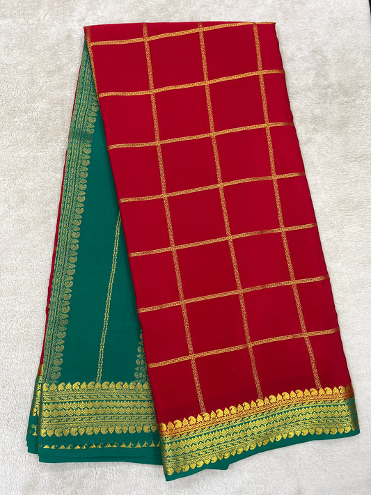 Pure Mysore Silk-Big Checks- 120GSM (1462531)
