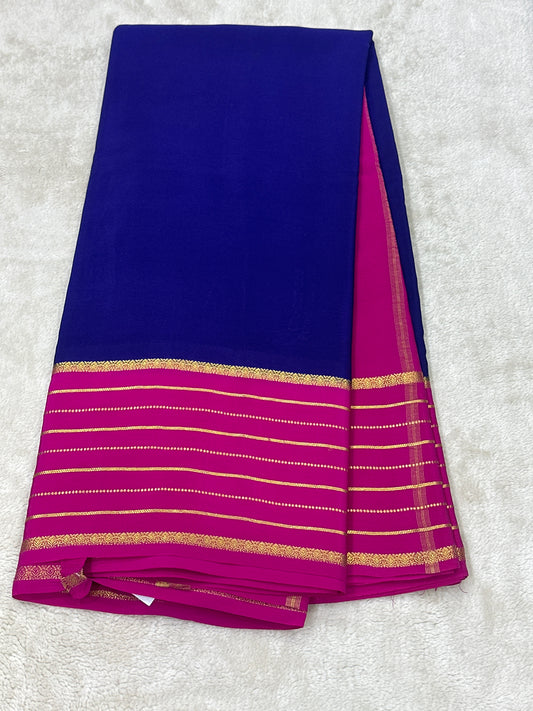 Silver Based Zari Pure Mysore Silk Saree