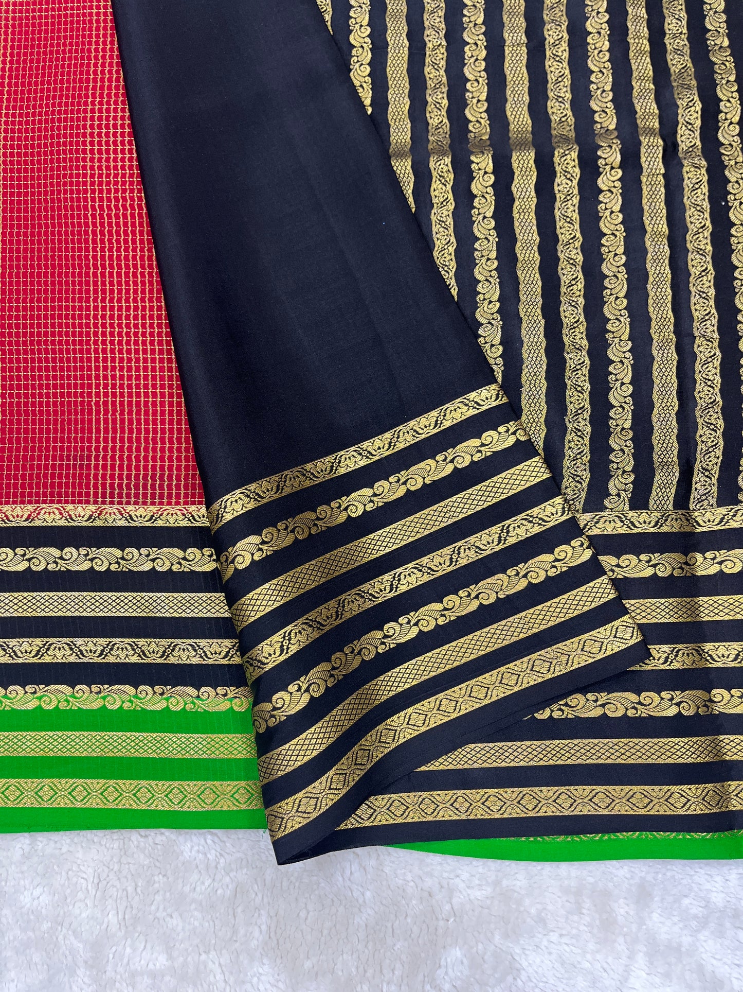 Pure Crepe Mysore Silk Bentex checks - 2637797