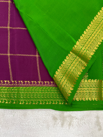 Pure Mysore Silk-Big Checks- 120GSM (1462531)