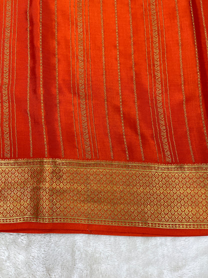 Pure Crepe Mysore Silk Dt strips - 1145306
