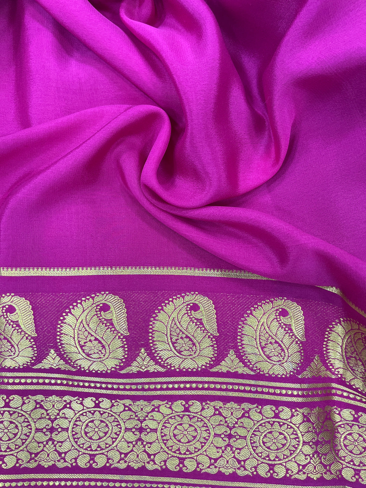 Pure crepe Mysore silk-KSIC Mango(1104901)