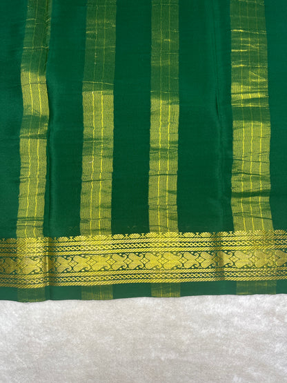 Pure crepe Mysore silk saree-120 GSM(1100608)