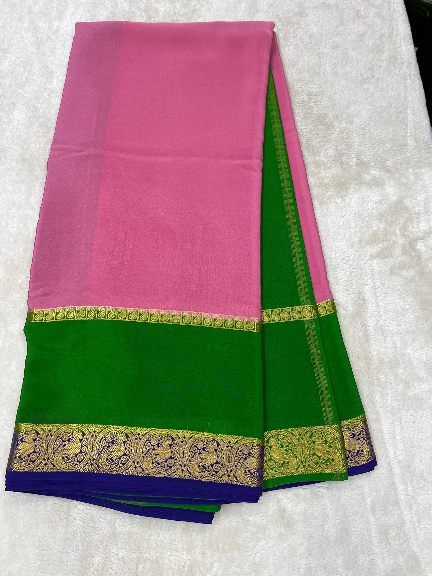 Sliver zari Mysore silks saree