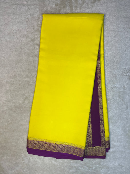 Pure Crepe Mysore Silk Saree-120 GSM